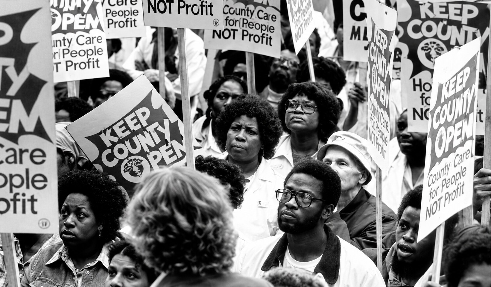 Health care advocates gathered at a public demonstration